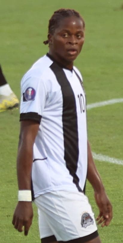 Archive, 23 novembre 2024 : Merveille Kanjinga en tenue du TP Mazembe lors de la finale de la Ligue des champions féminine de la CAF face aux FAR de Rabat.